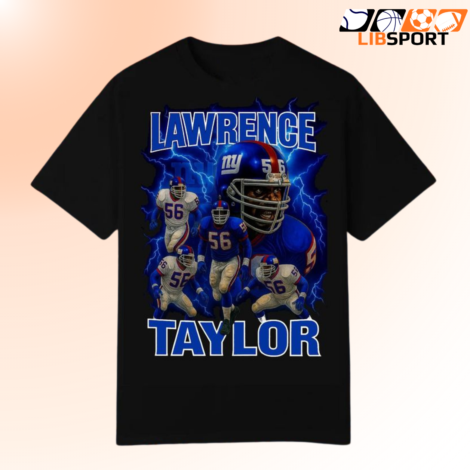 Lawrence Taylor Tee, New York Giants Shirt, Retro Football T-Shirt